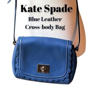 Kate Spade Blue Leather Crossbody Bag